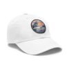 Sausalito California Hat - Leather Patch Cap with Heron & Coastal Sunset, Retro Bay Area Souvenir, Unique Travel Gift Dad Hat
