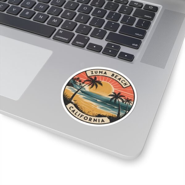 Zuma Beach Sunset Kiss-Cut Stickers | Tropical Vibe Decor | California Gift | Summer Party Essentials | Laptop & Water Bottle Stickers