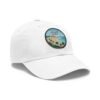 Sitges Spain Hat - Vintage Leather Patch Dad Cap with Coastal Beachfront Design, Adjustable Strapback, Travel Souvenir Gift