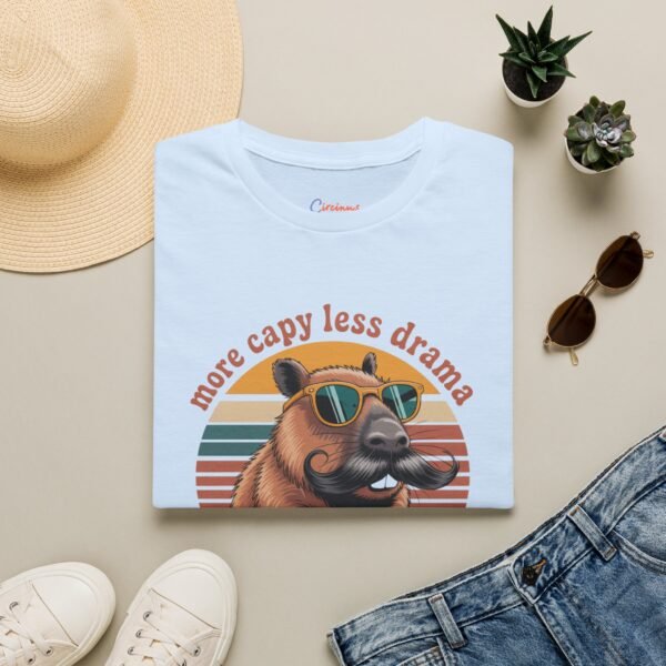 13984676055038405133_2048.jpeg More Capy Less Drama T-Shirt - Funny Capybara Shirt, Retro Animal Tee, Chill Mustache Capybara, Capybara Nation Gift Idea