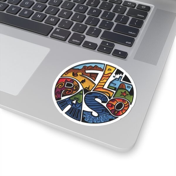 Southwest Texas Kiss-Cut Stickers | Colorful El Paso Culture & Landscape Art, Texas Souvenir, Travel Sticker, Laptop Decal, Planner Sticker