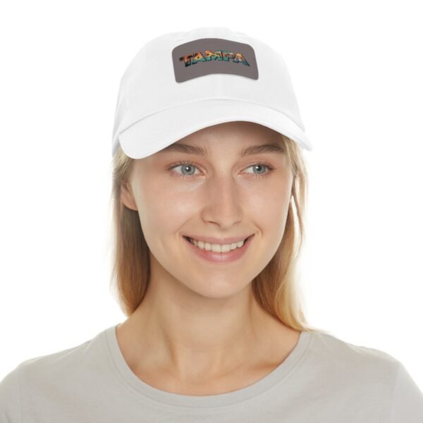 Tampa Florida Hat - PU Leather Patch Retro Coastal Baseball Cap, Florida Travel Souvenir