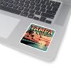 Tampa Florida Sticker - Retro Palm Trees Skyline and Sunset Beach Design - Vintage Coastal Travel Souvenir Vinyl Decal