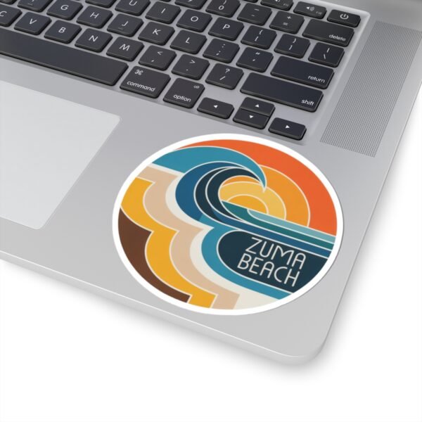 Zuma Beach Retro Sticker - Bold Wave, Sunset Vibes & California Cool