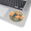 Zuma Beach, California - Vintage Sunset Emblem Sticker | Surf Design, Travel Souvenir, Coastal Vibes