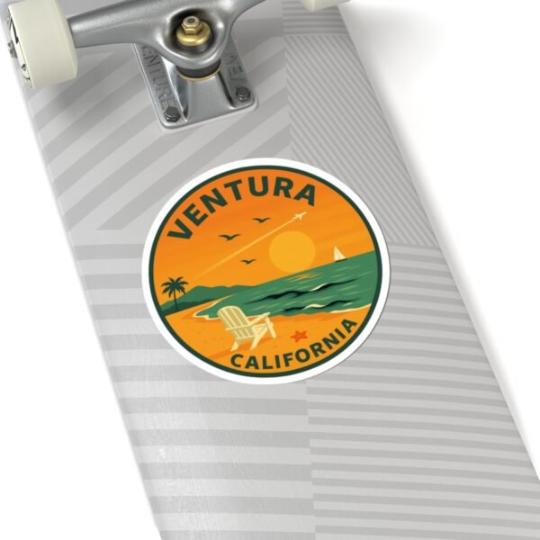 Vintage Ventura Sunset Stickers - California Coastal Aesthetic | Laptop, Water Bottle, Car Decor, Beach Lover Gifts