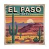 14169941240913851980_2048.jpeg El Paso Texas Poster - Retro Desert Wall Art | Vintage Southwestern Sunset Print | Cactus Landscape Travel Decor | Mid-Century Style