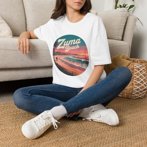Zuma Beach Sunset T-Shirt - Retro California Surf Shirt, Warm Sunset Colors, Cool Malibu Coastal Vibes, Gift for Beach Lovers
