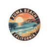 Zuma Beach California Sticker - Retro Sunset Coastal Decal, Surf Art Vinyl Sticker, Summer Vibes Gift