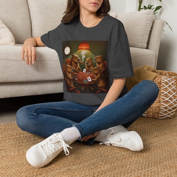Capybara Poker Night T-Shirt - Retro Art Tee | Funny Capybara Design | Animal Humor Shirt | Vintage Gambling Vibes | Unique Gift