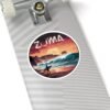 Zuma Beach California Sticker - Retro Sunset Surf Design | Malibu Coast Waves | Vintage Ocean Art | California Travel Gift
