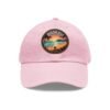 Byron Bay Hat - Retro Sunset Leather Patch Cap with Coastal Design, Australia Beach Souvenir, Surf Style Dad Hat Gift