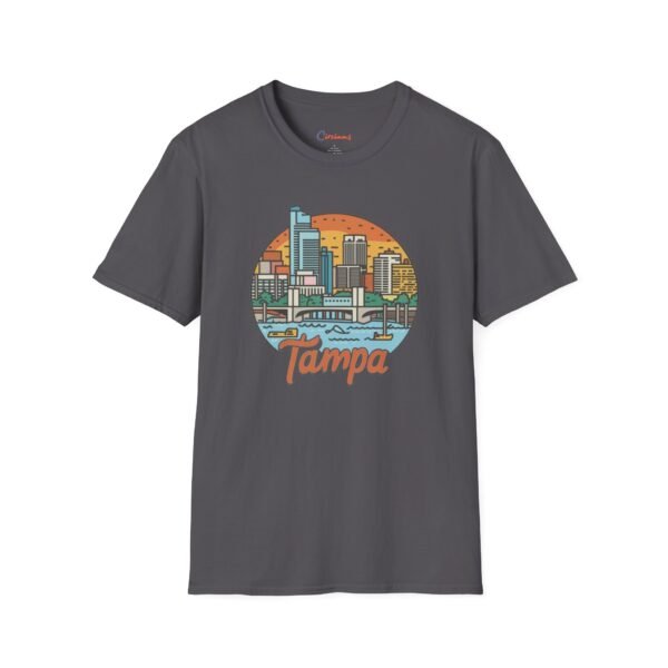 Tampa Florida T-Shirt - Cityscape Sunset Tee, Tampa Skyline Shirt, Unisex Softstyle Gift for Travelers
