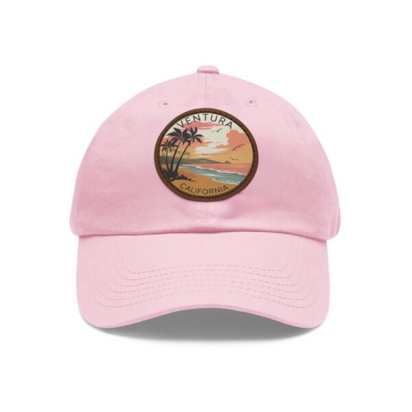 14548148407585917016_2048.jpeg Ventura California Hat - Vintage Sunset Leather Patch Cap | Coastal Beach Dad Hat with Palm Trees & Ocean View | Retro Surf Gift