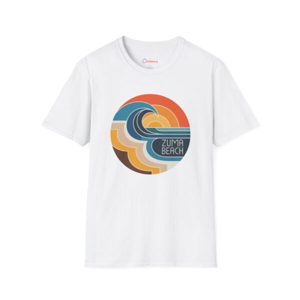 Retro Zuma Beach Wave Tee - California Surf Vibes T-Shirt | Vintage Sunset Design | Unisex Softstyle Shirt
