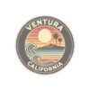 Stickers - Ventura California Beach Sunset Design - Coastal Vibes, Kiss-Cut Stickers, Laptop Decals, Water Bottle Stickers, Scrapbooking,