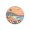 Ventura, California - Sunset on the shore of the beach - Kiss-Cut Stickers