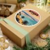 Sitges Spain Sticker - Retro Sunset Beach Art, Mediterranean Travel Decal, Spanish Coastal Town Souvenir, Palm Trees Ocean View