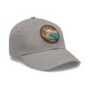 Cabo de Gata Hat - Spain Leather Patch Cap, Retro Coastal Sunset Design, Andalusia Travel Souvenir, Vintage Mediterranean Gift