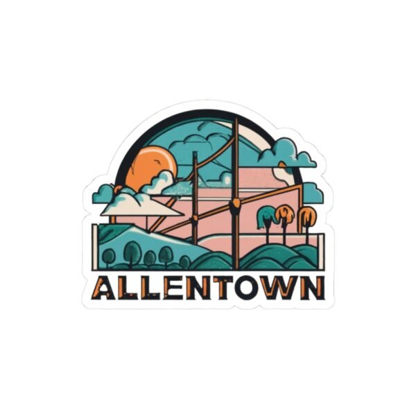 Allentown, Pennsylvania | Alternative city sunset - Kiss-Cut Stickers