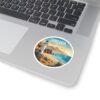 Cabo de Gata Spain Sticker - Retro Lighthouse Coastal Decal, Vintage Mediterranean Sunset Art, Spanish Travel Souvenir Gift