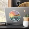 Comillas Spain Sticker: Fishermen Boat Sunset Pixel Art