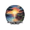 Carmel-by-the-Sea Sticker - Pixel Art Sunset Ocean Cliff Scene with Retro Gaming Style - California Coastal Travel Souvenir Decal