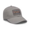 Sausalito California Hat - Square Leather Patch Baseball Cap with Pixel Art Coastal Design, Retro Travel Souvenir Dad Hat