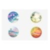 Ventura California Sticker Pack - Set of 4 Retro Coastal Travel Decals, Vintage Surf & Sunset Souvenir Stickers
