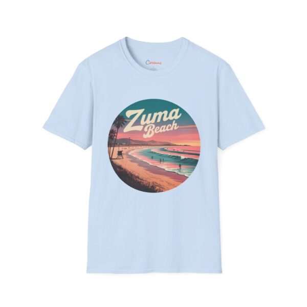 Zuma Beach Sunset T-Shirt - Retro California Surf Shirt, Warm Sunset Colors, Cool Malibu Coastal Vibes, Gift for Beach Lovers