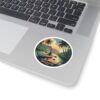 Wailua River Hawaii Sticker - Retro Kayak Adventure Art with Tropical Sunset & Palms - Vintage Style Hawaiian Travel Souvenir