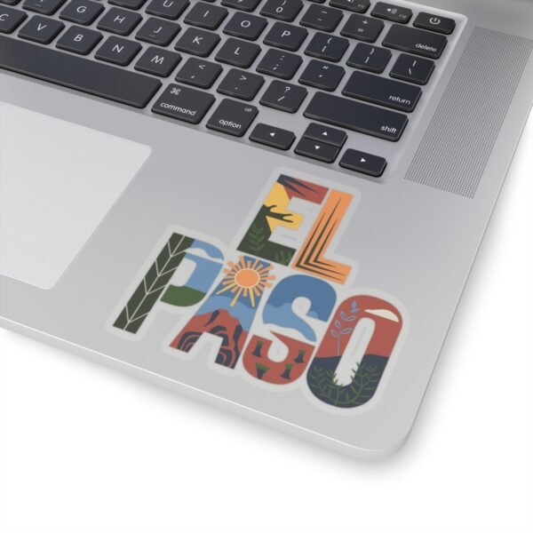 Stickers, Colorful El Paso Texas Nature Inspired Letter Art, Travel Gift Souvenir, Laptop Decal, Car Bumper Sticker, Planner Decoration