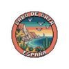 Cabo de Gata Spain Sticker - Retro Pixel Art Travel Badge with Cliffs, Lighthouse & Cactus - Vintage Mediterranean Souvenir Decal