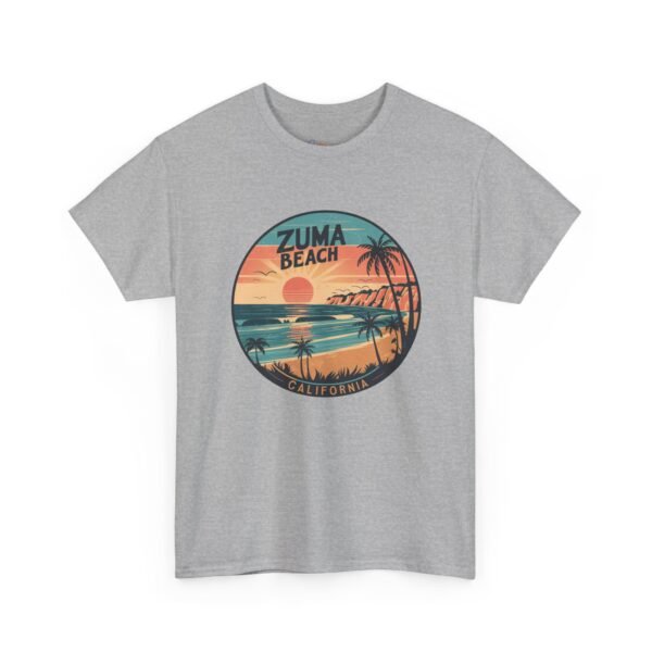 Zuma Beach Retro California T-Shirt - Vintage Sunset Coastal Tee, Surf Style Graphic Shirt, Malibu Ocean Waves Apparel