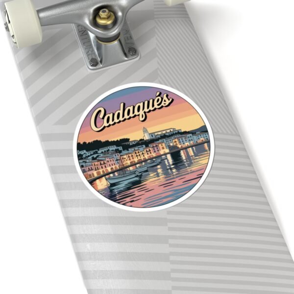 Cadaqués Spain Sticker - Retro Travel Poster Style Coastal Art