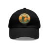 Zuma Beach California Hat - Leather Patch Sunset Surf Cap with Palm Tree, Retro Coastal Baseball Dad Hat, City Vibes Travel Souvenir