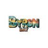 Byron Bay Australia Sticker - Retro Coastal Surf Design with Sunset, Lighthouse, Palm Trees, Ocean Waves & Dolphin - Travel Souvenir Art