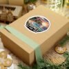 Carmel-by-the-Sea Sticker - Pixel Art Sunset Cliff and Ocean Waves Design - Retro California Coastal Travel Souvenir Vinyl Decal