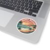 Zuma Beach California Retro Sunset Sticker - Vibrant Coastal Design for Beach Lovers & Surfers