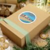Sitges Spain Sticker - Pixel Art Coastal Travel Design, Retro Mediterranean Beach Souvenir