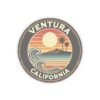 Stickers - Ventura California Beach Sunset Design - Coastal Vibes, Kiss-Cut Stickers, Laptop Decals, Water Bottle Stickers, Scrapbooking,