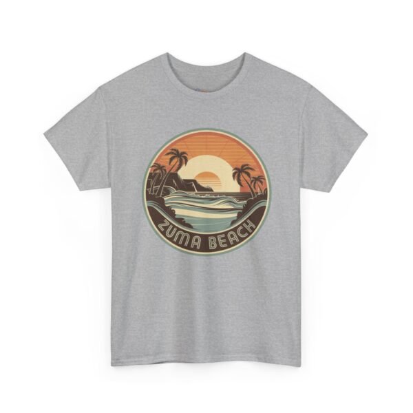 Zuma Beach California T-Shirt - Retro Sunset Surf Graphic | Vintage Malibu Style Tee for Beach & Travel Lovers