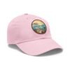 Cabo de Gata Hat - Spain Leather Patch Cap, Retro Coastal Sunset Design, Mediterranean Travel Souvenir, Unique Beach Town Gift