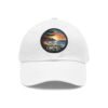 Carmel by the Sea Hat - Pixel Art Sunset Leather Patch Cap, California Coastal Retro Style, Unique Travel Souvenir Gift