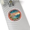 Cabo de Gata Spain Sticker - Retro Pixel Art Travel Badge with Cliffs, Lighthouse & Cactus - Vintage Mediterranean Souvenir Decal