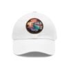 Nerja Spain Hat - Leather Patch Cap with Coastal Sunset Design | Andalucía Beachwear Gift for Travelers & Dreamers