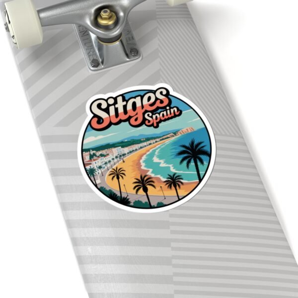Sitges Spain Sticker - Retro Coastal Travel Decal, Mediterranean Beach Souvenir