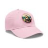 Capybara Mona Lisa Hat - PU Leather Patch Funny Animal Baseball Cap, Art Parody Gift