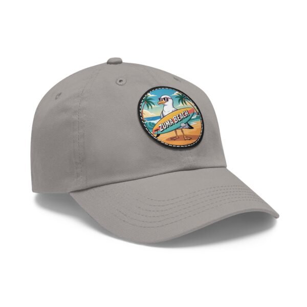 Zuma Beach Hat - PU Leather Patch Funny Seagull Baseball Cap, Malibu California Souvenir