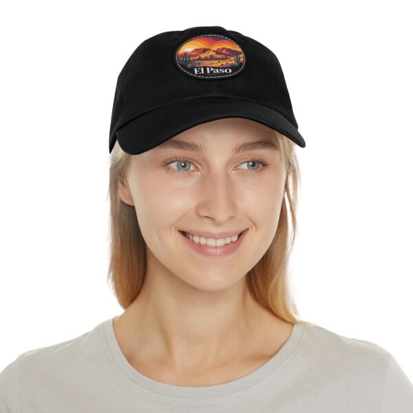 El Paso Texas Dad Hat - Retro Desert Sunset Embroidered Cap, Southwestern Patch Baseball Hat, Travel Gift, Unisex Coastal Style